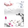 GIBZ Japanese Noren Doorway Curtain Landscape Pattern Cotton Linen Long Door Tapestry for Home Decoration view 1