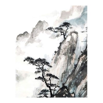 GIBZ Japanese Noren Doorway Curtain Landscape Pattern Cotton Linen Long Door Tapestry for Home Decoration