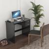 JUBANGLIAN Walnut Computer Desk Modern Office Table with 2 Pull Out Storage Drawers for Home Office Notebook Writing Desk with Stable Wooden Frame,Black view 2