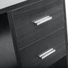 JUBANGLIAN Walnut Computer Desk Modern Office Table with 2 Pull Out Storage Drawers for Home Office Notebook Writing Desk with Stable Wooden Frame,Black view 4