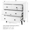 Giantex 4 Drawer Storage Cabinet with Spacious Drawers & Metal Handles, Sturdy Wooden Storage Organizer Unit for Living Room,Hallway, Office Floor Cabinet (White) view 2