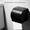 Garosa Commercial Toilet Paper Dispenser Wall Mounted Waterproof Paper Holder Tissue Box with Lid for Kitchen Bathroom Aluminum Alloy Roll Holder(Matte Black) view 3