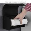 Garosa Commercial Toilet Paper Dispenser Wall Mounted Waterproof Paper Holder Tissue Box with Lid for Kitchen Bathroom Aluminum Alloy Roll Holder(Matte Black) view 4