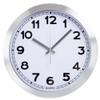 Everyday Home 12 Inch Brushed Aluminum Wall Clock, Silver view 1