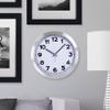 Everyday Home 12 Inch Brushed Aluminum Wall Clock, Silver view 4