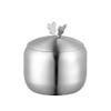 seasoning box Spice Jar Stainless Steel Spice Bottle Kitchen Spoon Seasoning Box with Lid Gold-toned Material Bowl Very Suitable for Home Use Spice jar (Color : Silver) view 1