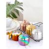 seasoning box Spice Jar Stainless Steel Spice Bottle Kitchen Spoon Seasoning Box with Lid Gold-toned Material Bowl Very Suitable for Home Use Spice jar (Color : Silver) view 3