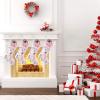 CUXWEOT Personalized Pink Christmas Stocking Cats Christmas Stockings Customize Name Candy Bag for Family Holiday Party Decorations Gift 17.52 x 7.87 Inch view 2