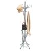 Tangkula 75.5" Standing Coat Rack, Wood Coat Tree with 12 Hooks, Home Hat Jacket Hanger Tree 12 with Umbrella Holder Coat Stand (Grey) view 1
