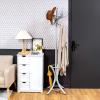 Tangkula 75.5" Standing Coat Rack, Wood Coat Tree with 12 Hooks, Home Hat Jacket Hanger Tree 12 with Umbrella Holder Coat Stand (Grey) view 3