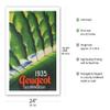 1935 Peugeot Acceleration (Acclration) - Vintage Automobile Poster by Paul Colin - Fine Art Matte Paper Print (Unframed) 24x32in view 2