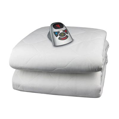 Biddeford Blankets 6 Ounce Quilted Electric Heated Mattress Pad with Digital Controller, Twin, White