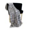Plutus Silver Wild Rabbit Faux Fur Luxury Throw Blanket 96in x 110in view 1