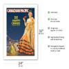 35 Happy Cruises - Canadian Pacific - Vintage Ocean Liner Travel Poster by Fred W. Purvis c.1935 - Fine Art Matte Paper Print (Unframed) 24x32in view 2
