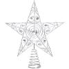 Glitter Metal Star Christmas Tree Topper Christmas Star Tree Topper Tree Topper for Christmas Farmhouse Rustic Tree Topper for Christmas Tree Ornaments Indoor Party Home Decoration 12"(Silver) view 1