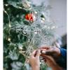 Glitter Metal Star Christmas Tree Topper Christmas Star Tree Topper Tree Topper for Christmas Farmhouse Rustic Tree Topper for Christmas Tree Ornaments Indoor Party Home Decoration 12"(Silver) view 3