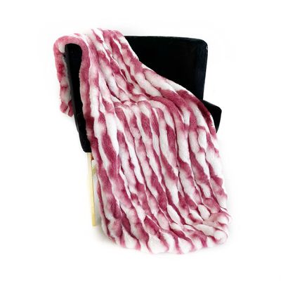 Plutus White Berry Snow Chinchilla Faux Fur Luxury Throw Blanket 96in x 110in