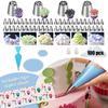 390PCS Cake Decorating Supplies Kit, Baking Tools Set for Cakes  3 Packs Springform Cake Pans Cake Rotating Turntable 48 Numbered Piping Icing Tips 4 Russian Nozzles 9 Fondant Tools for Beginners view 3