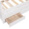Bellemave Twin Captain's Bed, Twin Daybed with Trundle and 3 Storage Drawers, Wood Twin Platform Bed Frame with Headboard and Footboard for Kids Teens Adults, No Box Spring Need, Easy Assembly, White view 4