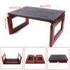Foldable Coffee Table, Portable Low Picnic Table Wooden Folding Tea/Snack Breakfast Serving Table on Bed Collapsable Small Coffee Desk, 23.6''x 15.7''x 11.8'' view 3
