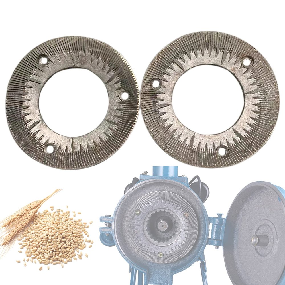2PCS Grinding Sheets Milling Sheets for 3000W 110V Electric Grain Mill Heavy Duty Commercial Grain Grinder Machine Feed Grain Mills Grain Dry Feed Flour Mills Cereals Grinder Rice Corn Grain Wheat