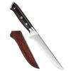 Boning Knife, 6" inch Kitchen Boning Knife Ebony Very Sharp Butcher Knife Stainless Steel Bone Meat Fruit Vegetables Fish Chef Knife BY ZZYY (Color : With Leather Sheath) view 2