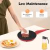 550W Electric Crepe Maker with Handle, 7.87" Cooking Surface Portable Nonstick Crepe Maker Pan Machine,Includes Batter Tray & Egg Beater 110V view 4