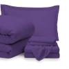 7 Piece Bed-in-A-Bag Comforter & Sheet Set 21" Deep Pocket, 100% Egyptian Cotton Queen Size, Purple, Sets Include - 1Comforter, 1Flat Sheet,1Fitted Sheet, 2Pillowcase & 2Pillowsham view 1