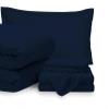 7 Piece Bed-in-A-Bag Comforter & Sheet Set 21" Deep Pocket, 100% Egyptian Cotton Oversized Super King Size, Navy, Sets Include - 1Comforter, 1Flat Sheet,1Fitted Sheet, 2Pillowcase & 2Pillowsham view 1