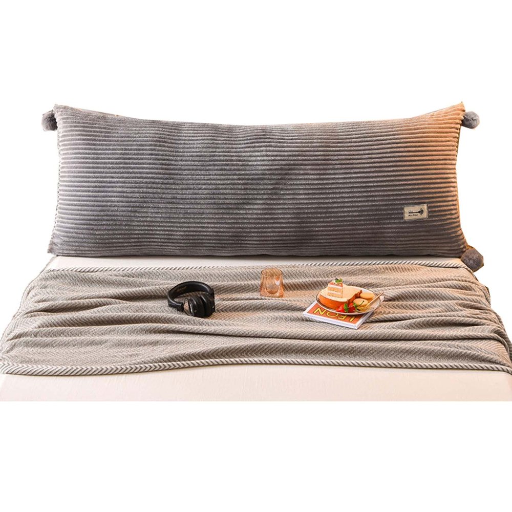 Bed Backrest Pillow Headboard, Body Pillow for Reading in Bed, Wedge Pillow for Back, Reading Bolster Lumbar Cushion, Ultra Soft Fluffy Cover, for Bedroom Bay Window
