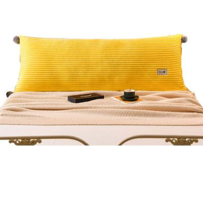 Bed Backrest Pillow Headboard, Body Pillow for Reading in Bed, Wedge Pillow for Back, Reading Bolster Lumbar Cushion, Ultra Soft Fluffy Cover, for Bedroom Bay Window