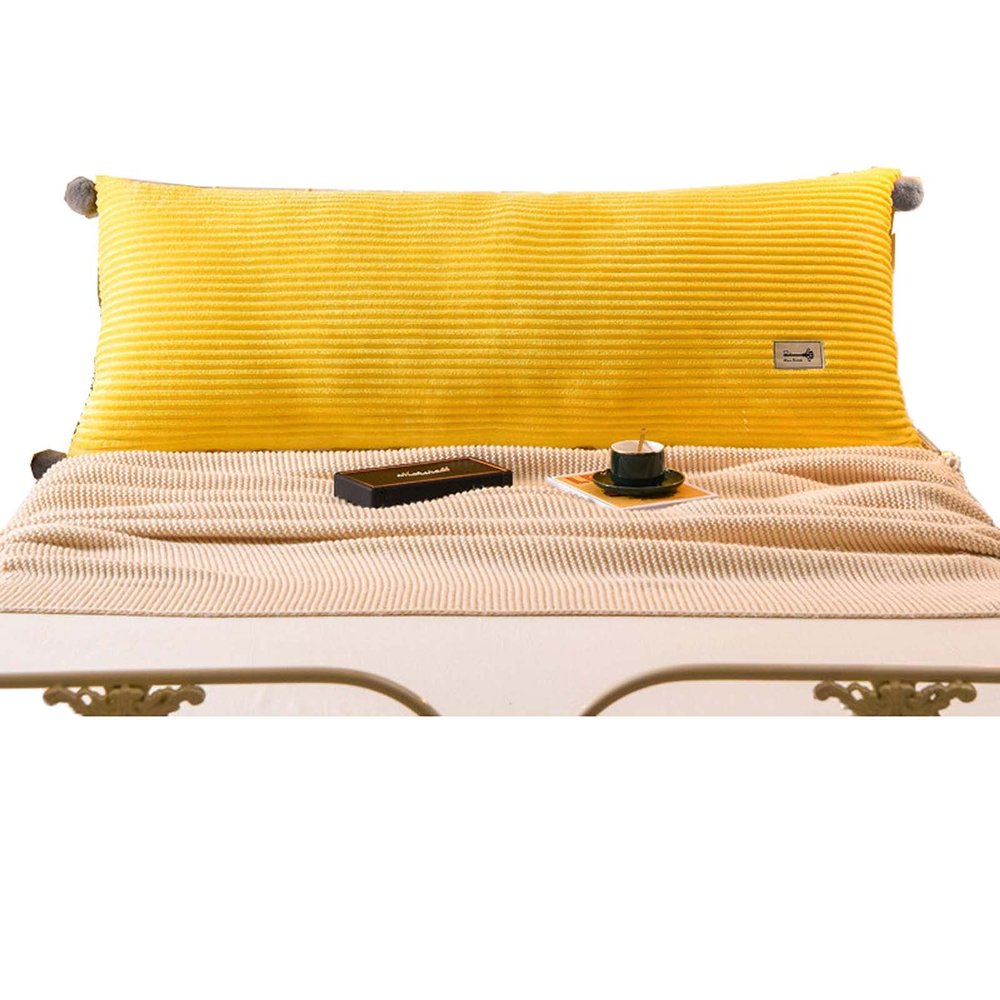Bed Backrest Pillow Headboard, Body Pillow for Reading in Bed, Wedge Pillow for Back, Reading Bolster Lumbar Cushion, Ultra Soft Fluffy Cover, for Bedroom Bay Window