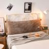 Bed Backrest Pillow Headboard, Body Pillow for Reading in Bed, Wedge Pillow for Back, Reading Bolster Lumbar Cushion, Ultra Soft Fluffy Cover, for Bedroom Bay Window view 2