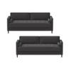 Home Square 2 Piece Fabric Upholstery Sofa Set in Heather Gray view 1