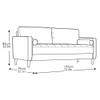 Home Square 2 Piece Fabric Upholstery Sofa Set in Heather Gray view 3