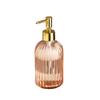 Layboo Concise Vertical Stripe Ceramic Hand Soap Dispenser, Decorative Liquid Soap & Lotion Dispenser Hand Soap Dispenser, for Kitchen or Bathroom Countertops 400ML (Tawny) view 1