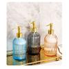 Layboo Concise Vertical Stripe Ceramic Hand Soap Dispenser, Decorative Liquid Soap & Lotion Dispenser Hand Soap Dispenser, for Kitchen or Bathroom Countertops 400ML (Tawny) view 4