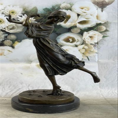 Art Nouveau Hot Cast Handcrafted Gypsy Dancer Bronze Masterpiece Gorgeous Statue