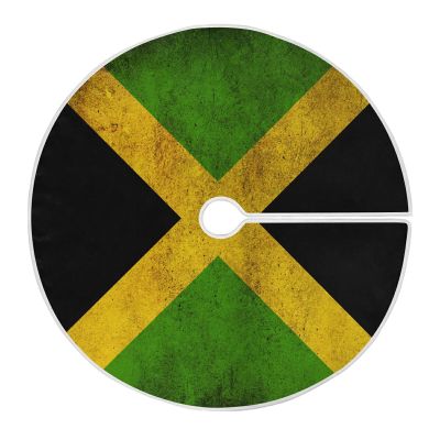 Jamaica Jamaican Flag Christmas Tree Skirt 47 Inch Christmas Holiday Party Decoration