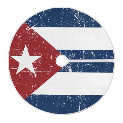 Cuba Cuban Flag Christmas Tree Skirt 47 Inch Christmas Holiday Party Decoration
