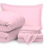 7 Piece Bed-in-A-Bag Comforter & Sheet Set 15" Deep Pocket, 100% Egyptian Cotton Super King Size, Baby Pink, Sets Include - 1Comforter, 1Flat Sheet,1Fitted Sheet, 2Pillowcase & 2Pillowsham view 1