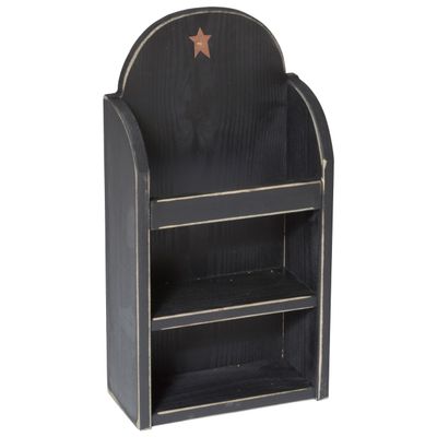 Farmhouse Rounded Magazine Rack, Black