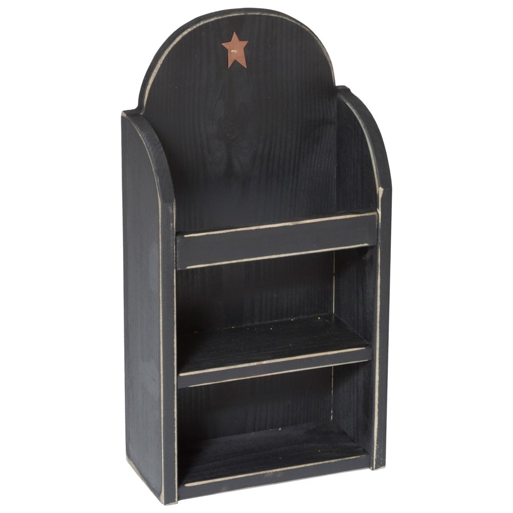 Farmhouse Rounded Magazine Rack, Black