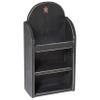 Farmhouse Rounded Magazine Rack, Black view 1