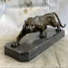 Art Deco Handcrafted Mountain Lion Bronze Wildlife Sculpture by Barye Deal view 1