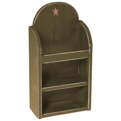 Farmhouse Rounded Magazine Rack, Olive Green