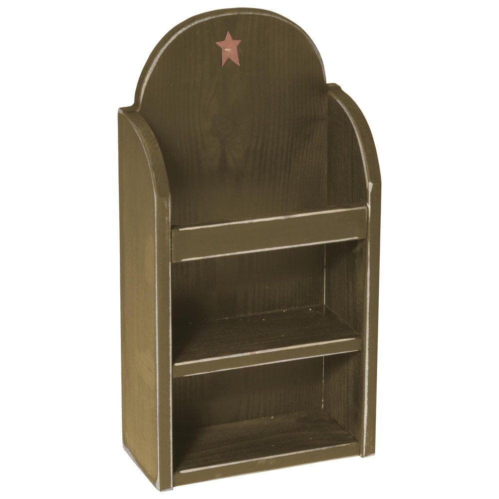 Farmhouse Rounded Magazine Rack, Olive Green