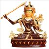 Brass Famille Rose & Gild Wisdom Buddha Wenshu Manjushri Bodhisattva Statue (24#) view 1
