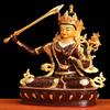 Brass Famille Rose & Gild Wisdom Buddha Wenshu Manjushri Bodhisattva Statue (24#) view 3