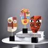 4 PCS - Handcrafted Statues Resin Abstract Sculpture for Home Decor Modern,African Art Tribal Figurines Decorations Items Accents Influencer Picks for Bookshelf,TV Stand,Living Room,Nightstand view 2